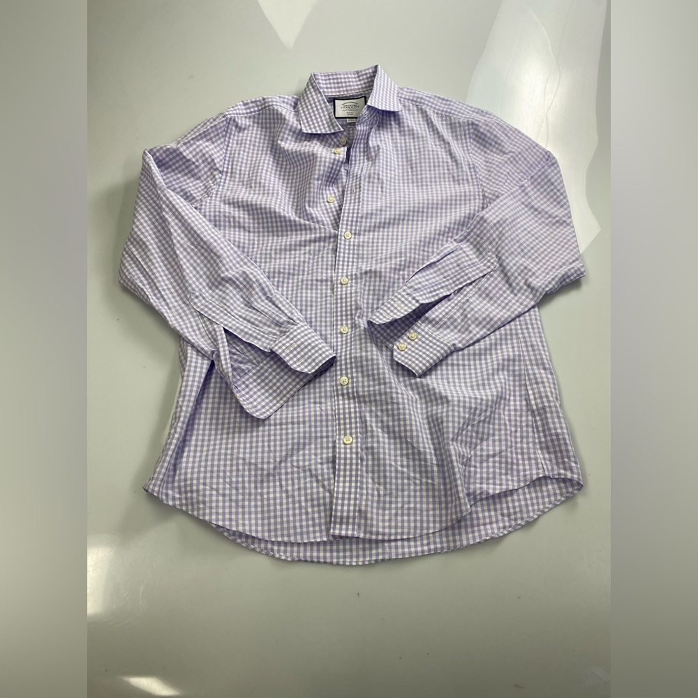 CHARLES TYRWHITT light purple button down blouse p30-41 - Picture 3 of 9